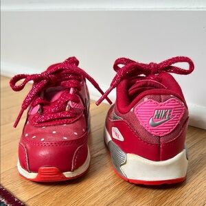 Retro Nike Air Max 90 Print Red Pink Shoes Sneakers toddler size 6c